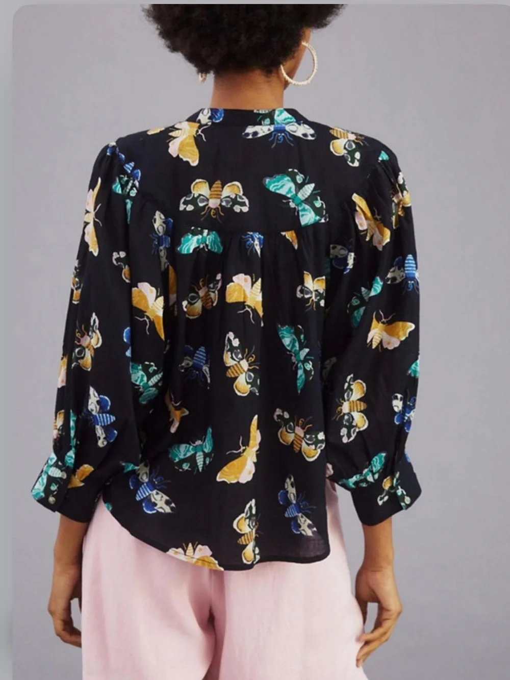 Maeve X Sarah Gordon butterfly print blouse